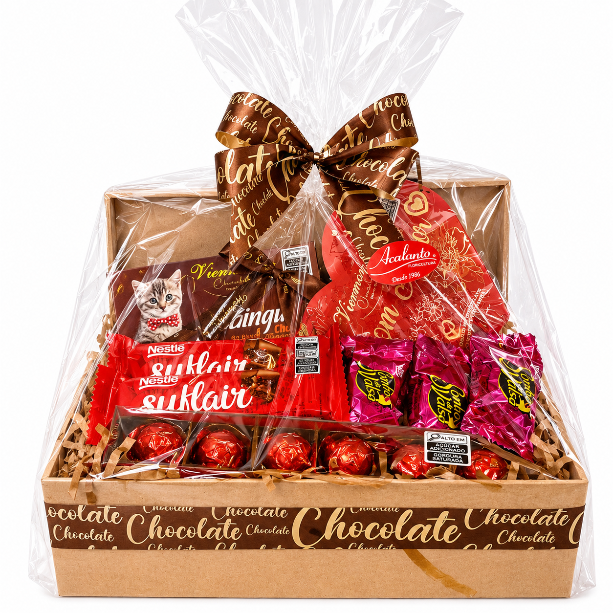 Cesta com Chocolates Pequena