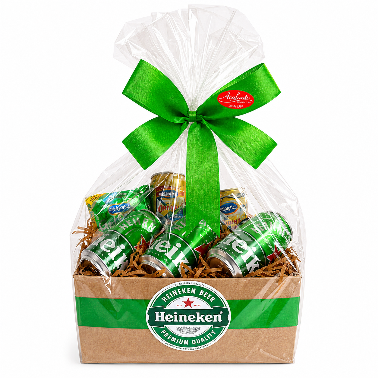 Cesta com Cervejas e Aperitivos Pequena