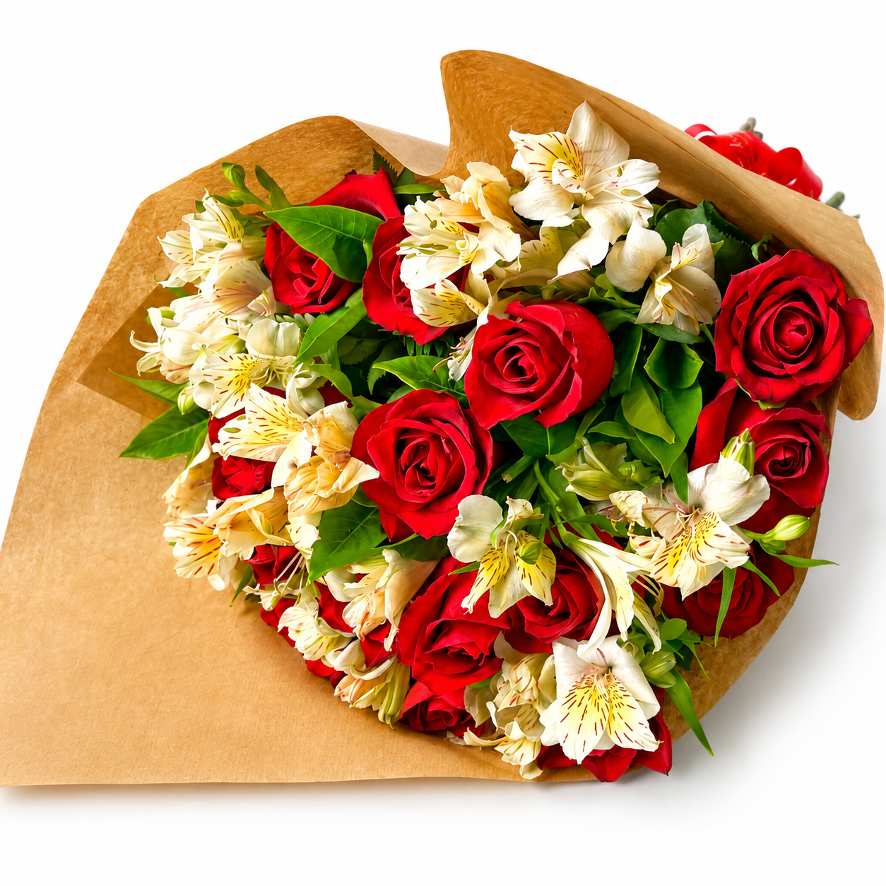 Buqu� com 18 Rosas Importadas vermelhas