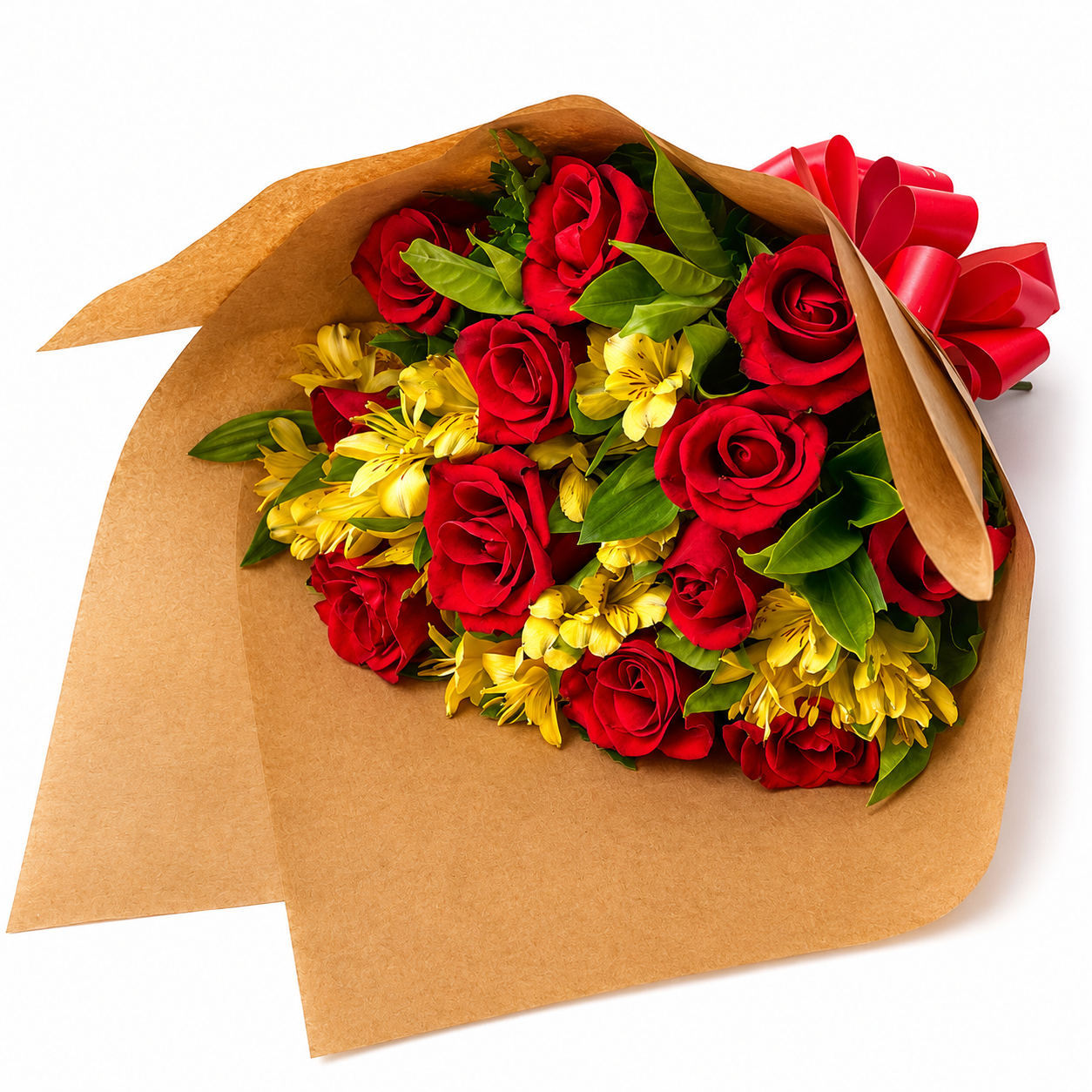 Cl�ssico Buqu� com 12 Rosas Importadas vermelhas