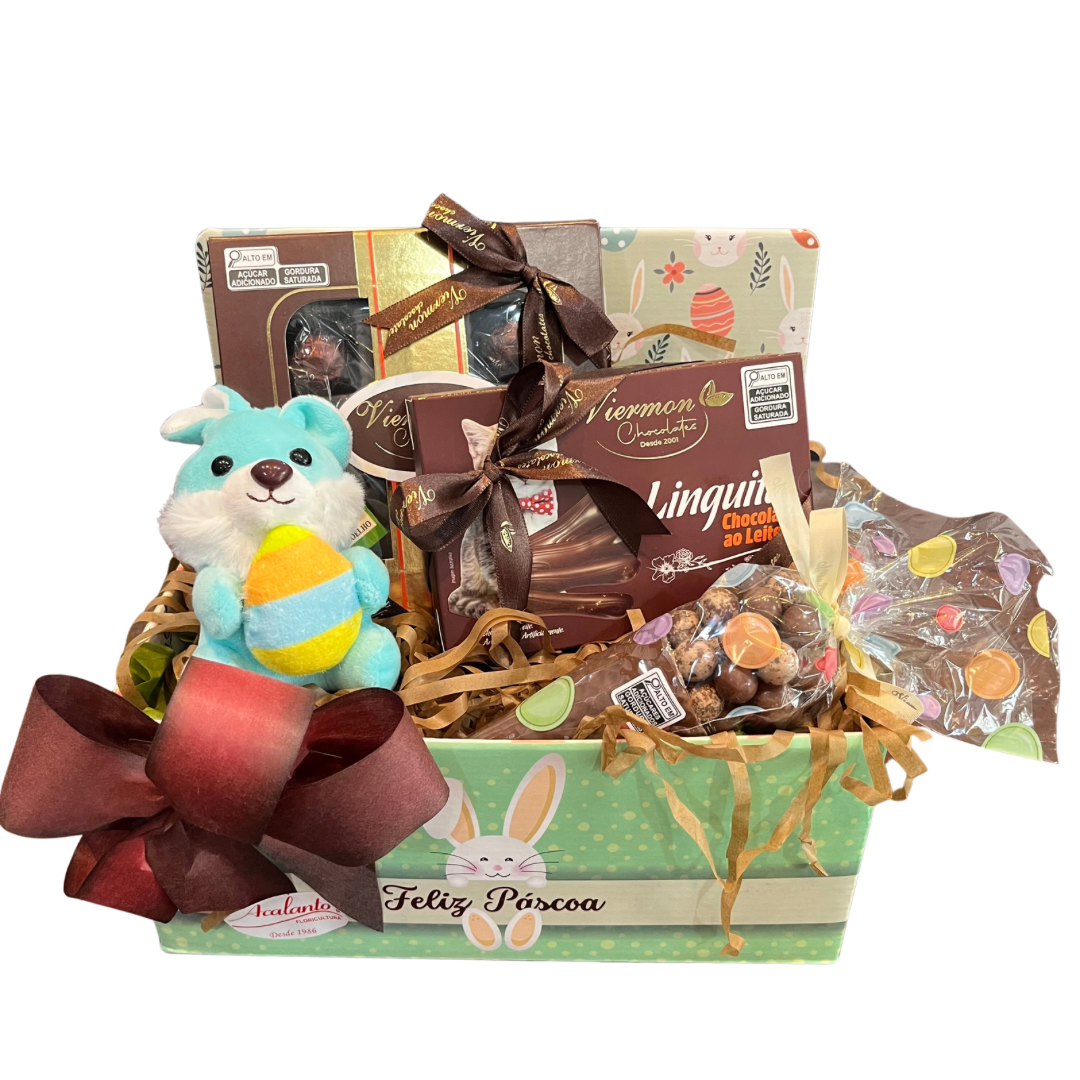 Cesta de Pscoa com Chocolates