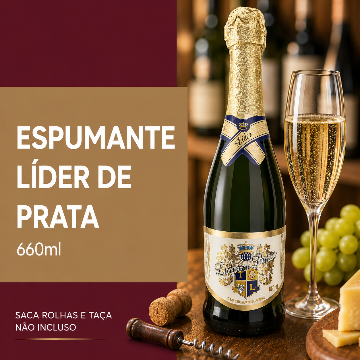 Espumante L�der de Prata 660ml