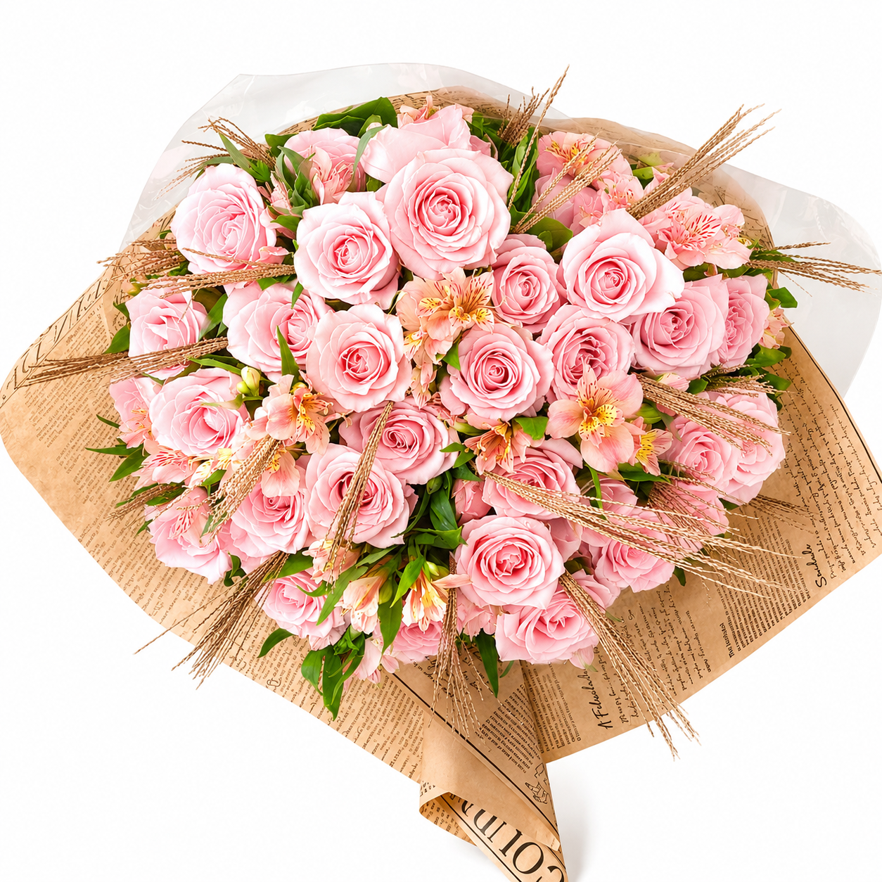 Buqu� com 36 Rosas Rosa Claro